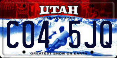UT license plate C045JQ
