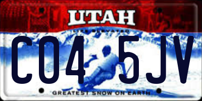 UT license plate C045JV