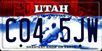 UT license plate C045JW
