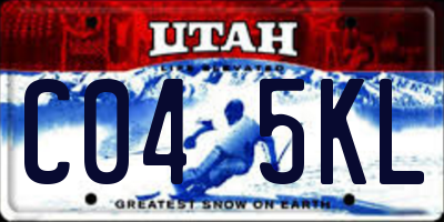 UT license plate C045KL