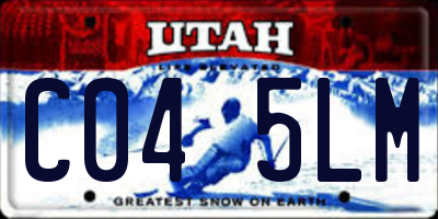 UT license plate C045LM