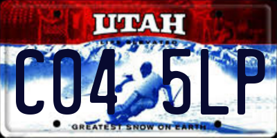 UT license plate C045LP