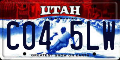 UT license plate C045LW