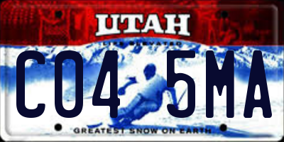 UT license plate C045MA