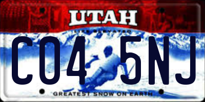 UT license plate C045NJ