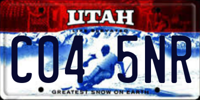 UT license plate C045NR