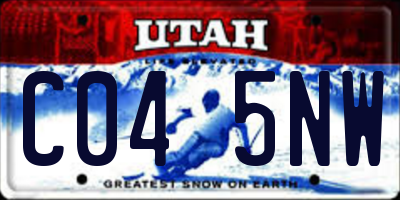 UT license plate C045NW