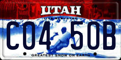 UT license plate C045OB