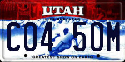 UT license plate C045OM