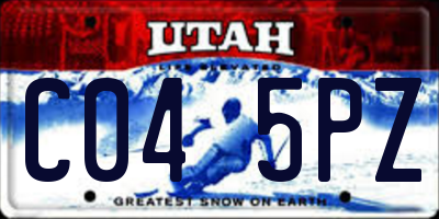 UT license plate C045PZ