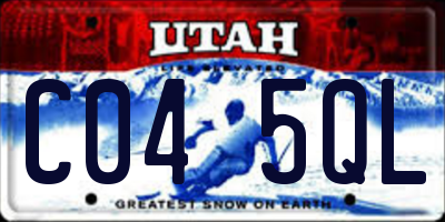 UT license plate C045QL