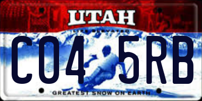 UT license plate C045RB