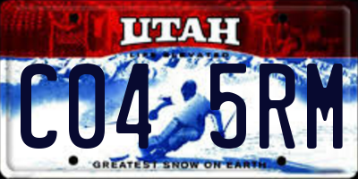 UT license plate C045RM