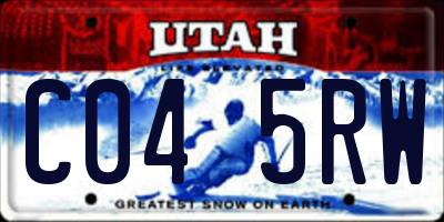 UT license plate C045RW