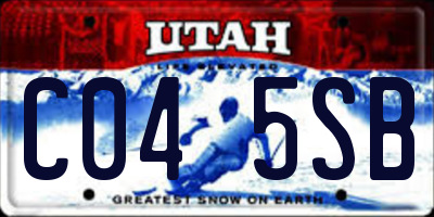UT license plate C045SB