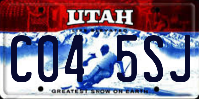 UT license plate C045SJ