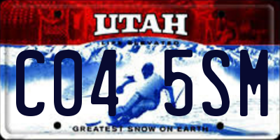 UT license plate C045SM