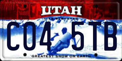 UT license plate C045TB