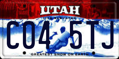 UT license plate C045TJ
