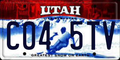 UT license plate C045TV