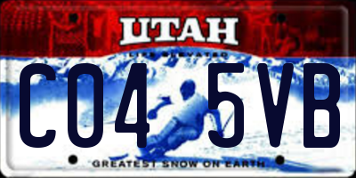 UT license plate C045VB