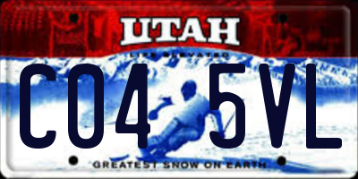 UT license plate C045VL