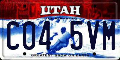 UT license plate C045VM