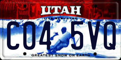 UT license plate C045VQ