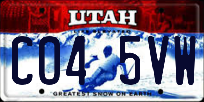 UT license plate C045VW