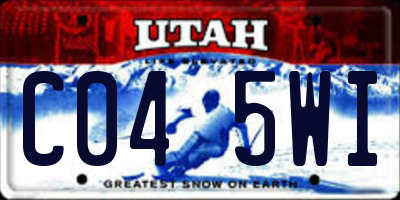 UT license plate C045WI