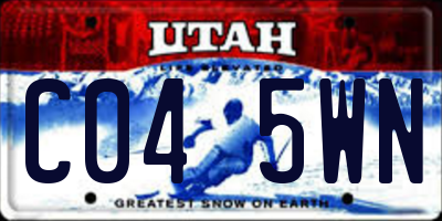 UT license plate C045WN
