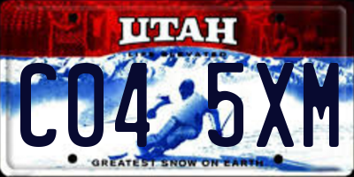 UT license plate C045XM