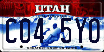 UT license plate C045YO