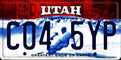 UT license plate C045YP