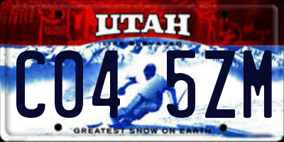 UT license plate C045ZM