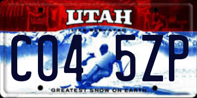 UT license plate C045ZP