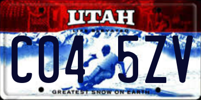 UT license plate C045ZV