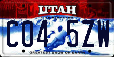 UT license plate C045ZW