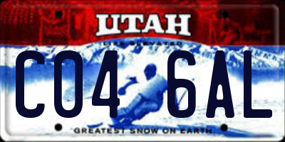 UT license plate C046AL