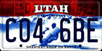 UT license plate C046BE