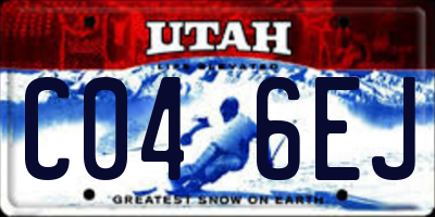 UT license plate C046EJ