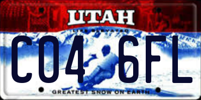 UT license plate C046FL