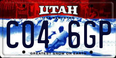 UT license plate C046GP