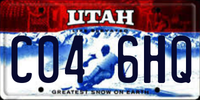 UT license plate C046HQ