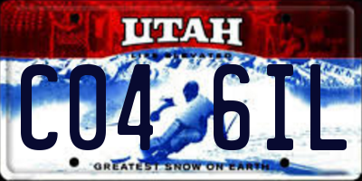 UT license plate C046IL