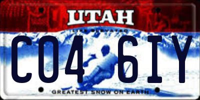 UT license plate C046IY