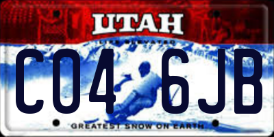 UT license plate C046JB