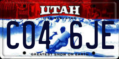 UT license plate C046JE