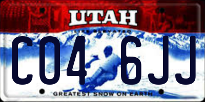 UT license plate C046JJ