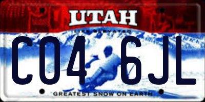 UT license plate C046JL